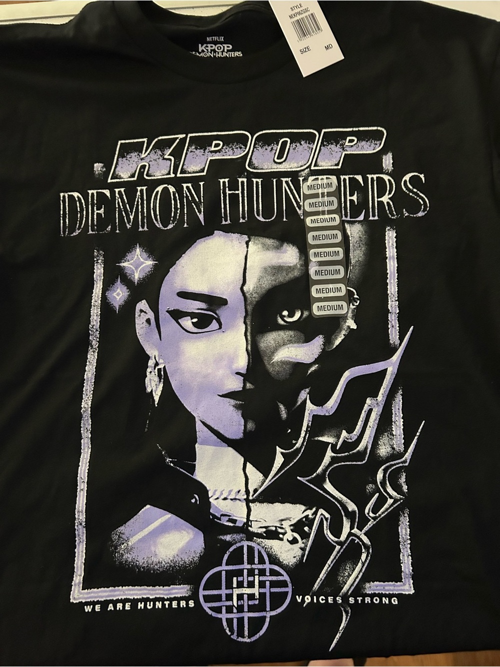 Netflix KPOP Demon Hunters Graphic Tee - Black & Purple